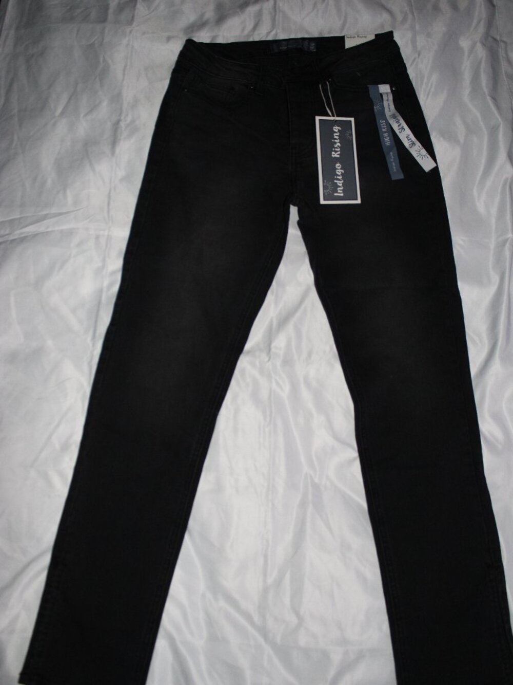 Indigo Rising Black High-Rise Slim Straight Fit Size 7/28 Jeans